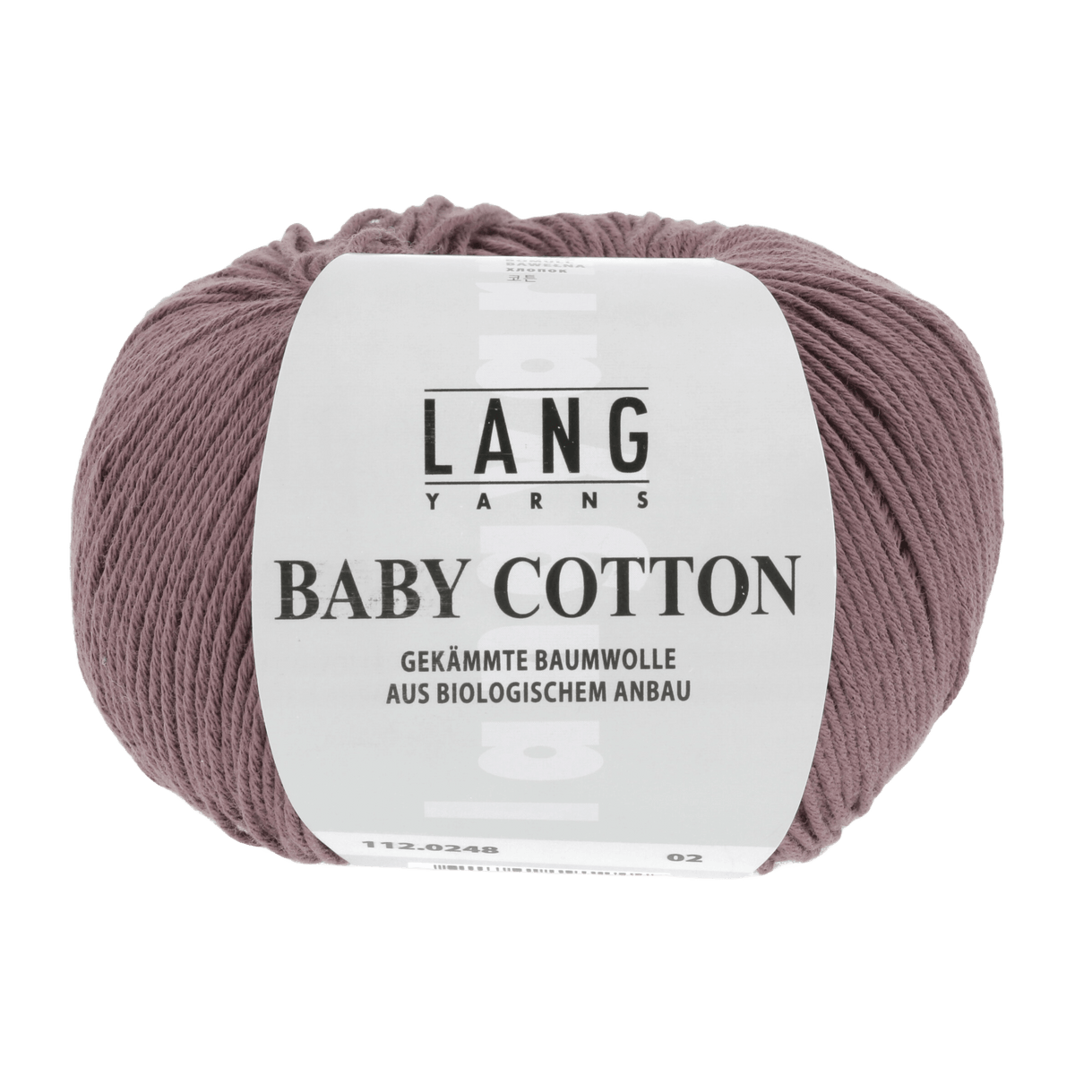 LANGYARNS Knitting Pattern 56 - 3 balls / DARK DUSKY PINK 112.0248 Cardigan Pattern Bundle in BABY COTTON by LANGYARNS | Punto 36-015