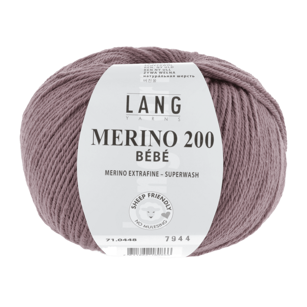LANGYARNS Knitting Pattern 56-62 - 3 balls / dusky pink 71.0448 ODIN Sweater Pattern Bundle in Merino 200 Bébé by LANGYARNS | Punto 80-003