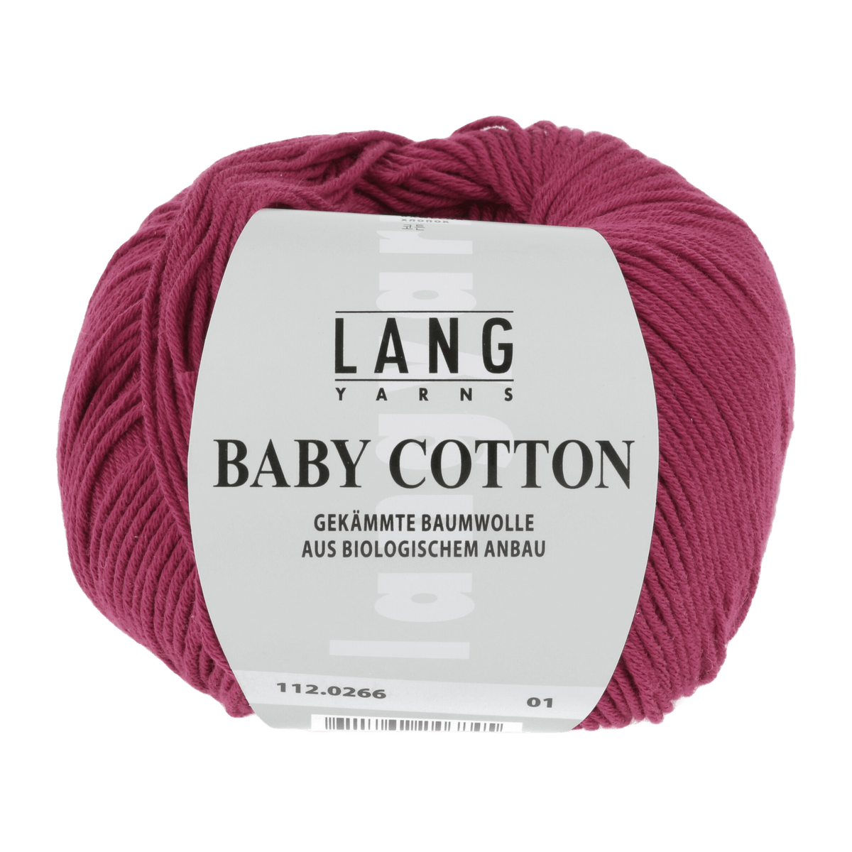 LANGYARNS Knitting Pattern 62 - 1 ball / RASPBERRY 112.0266 Bonnet Pattern Bundle in BABY COTTON by LANGYARNS | Punto 36-009