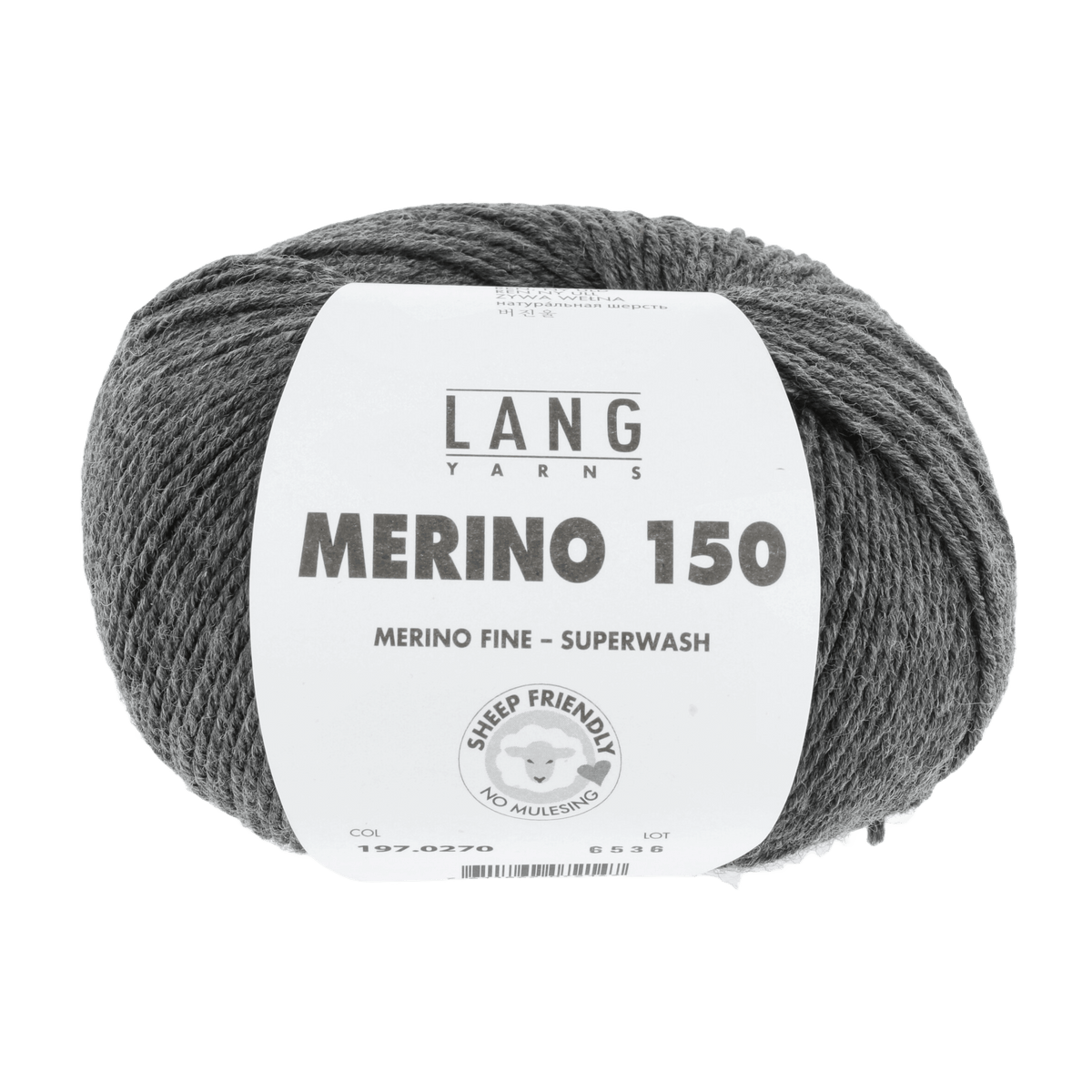 LANGYARNS Knitting Pattern 92-98 - 4 balls / dark grey mélange 197.0270 Sweater Pattern Bundle in MERINO 150 by LANGYARNS | Punto 28-010