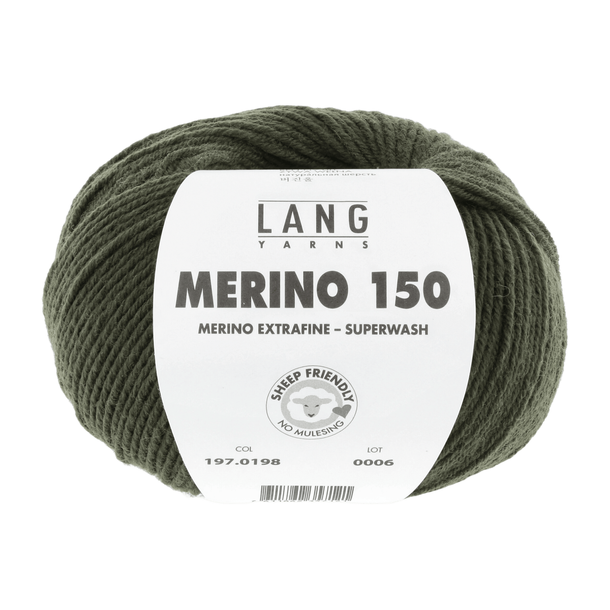 LANGYARNS Knitting Pattern 92-98 - 6 balls / dark olive 197.0198 Cardigan Pattern Bundle in MERINO 150 by LANGYARNS | Punto 28-005