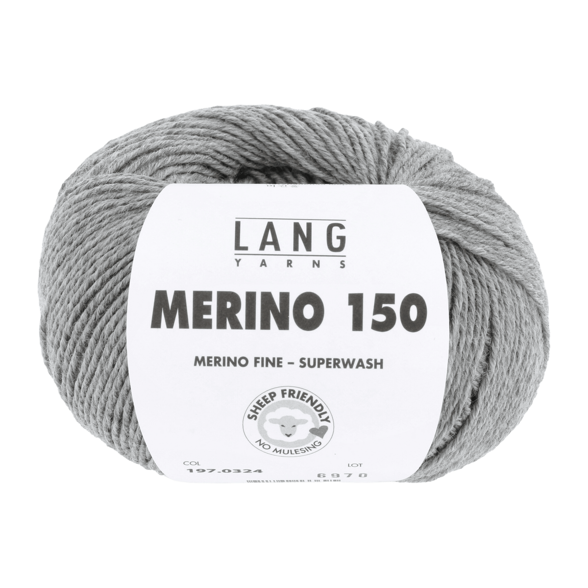 LANGYARNS Knitting Pattern 92-98 - 6 balls / grey / mélange 197.0324 Pullover Pattern Bundle in MERINO 150 by LANGYARNS | Punto 28-007