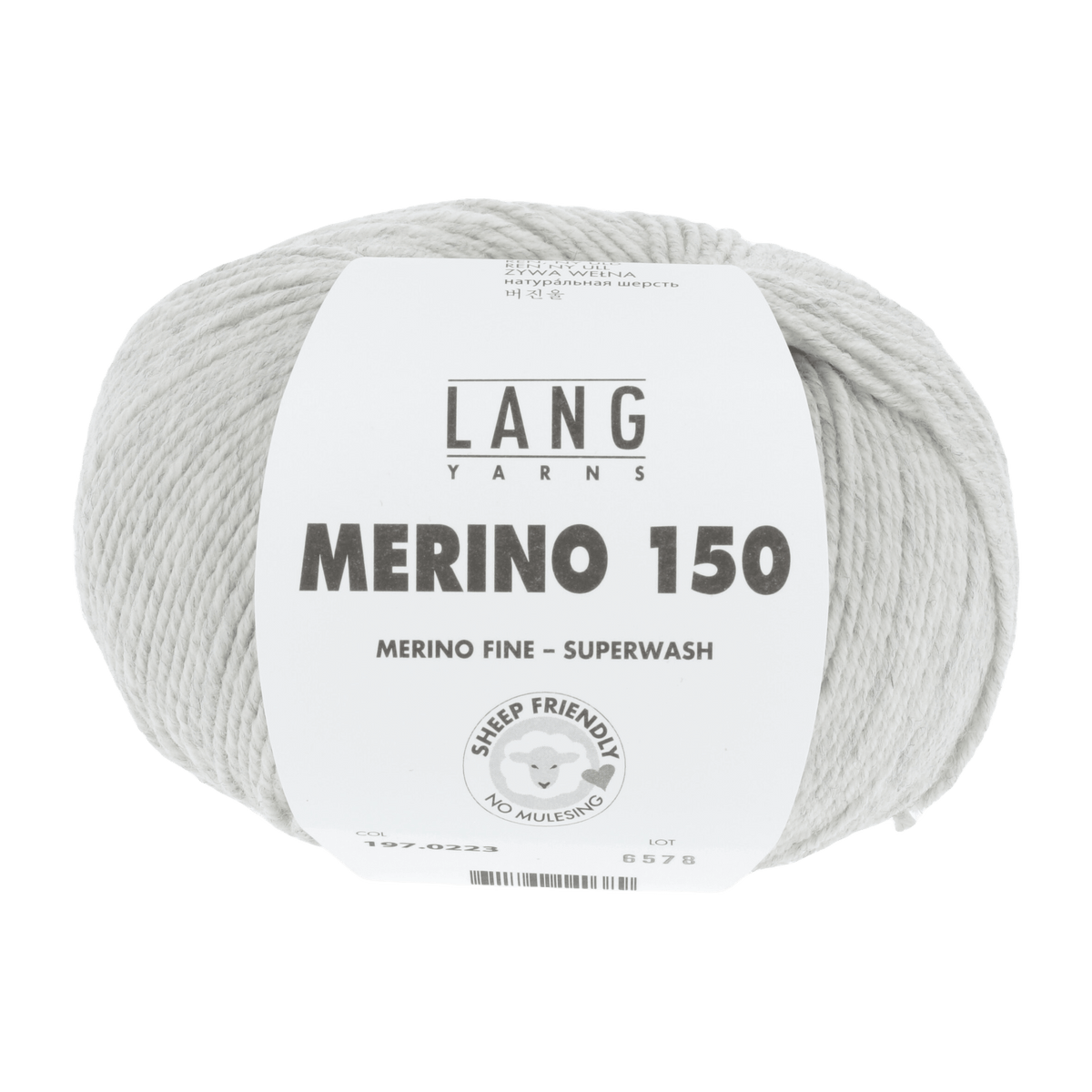 LANGYARNS Knitting Pattern 92-98 - 6 balls / light grey mélange 197.0223 Hooded sweater Pattern Bundle in MERINO 150 by LANGYARNS | Punto 28-002