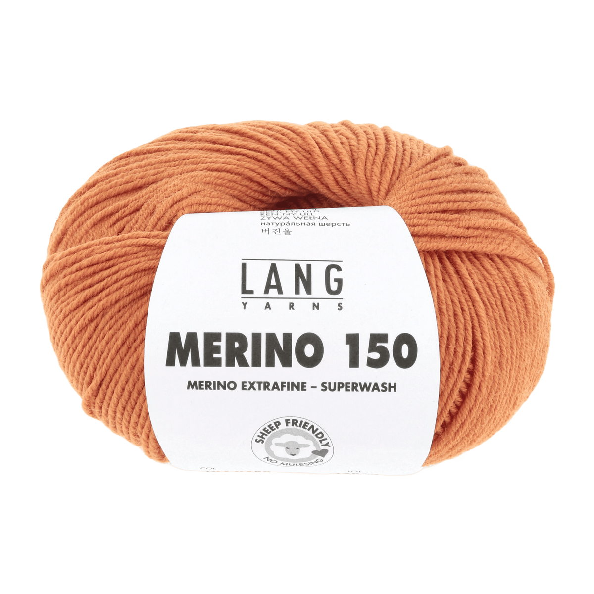 LANGYARNS Knitting Pattern 92-98 - 6 balls / orange 197.0459 Pullover Pattern Bundle in MERINO 150 by LANGYARNS | Punto 28-007