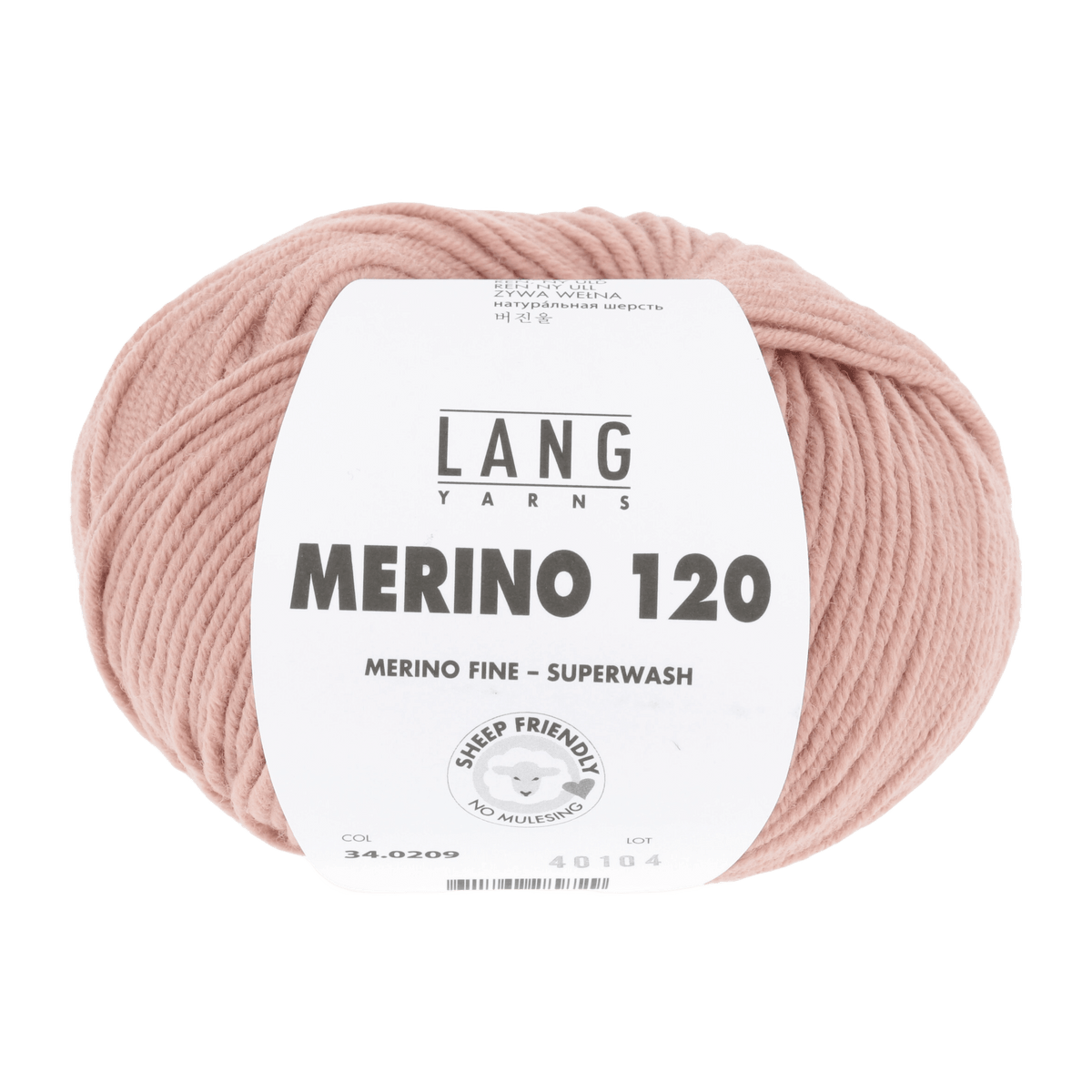 LANGYARNS Knitting Pattern one size - 14 balls / pink powder 34.0209 ADRIANA Sweater Pattern Bundle in Merino 120 by LANGYARNS | Fatto a Mano 286-033
