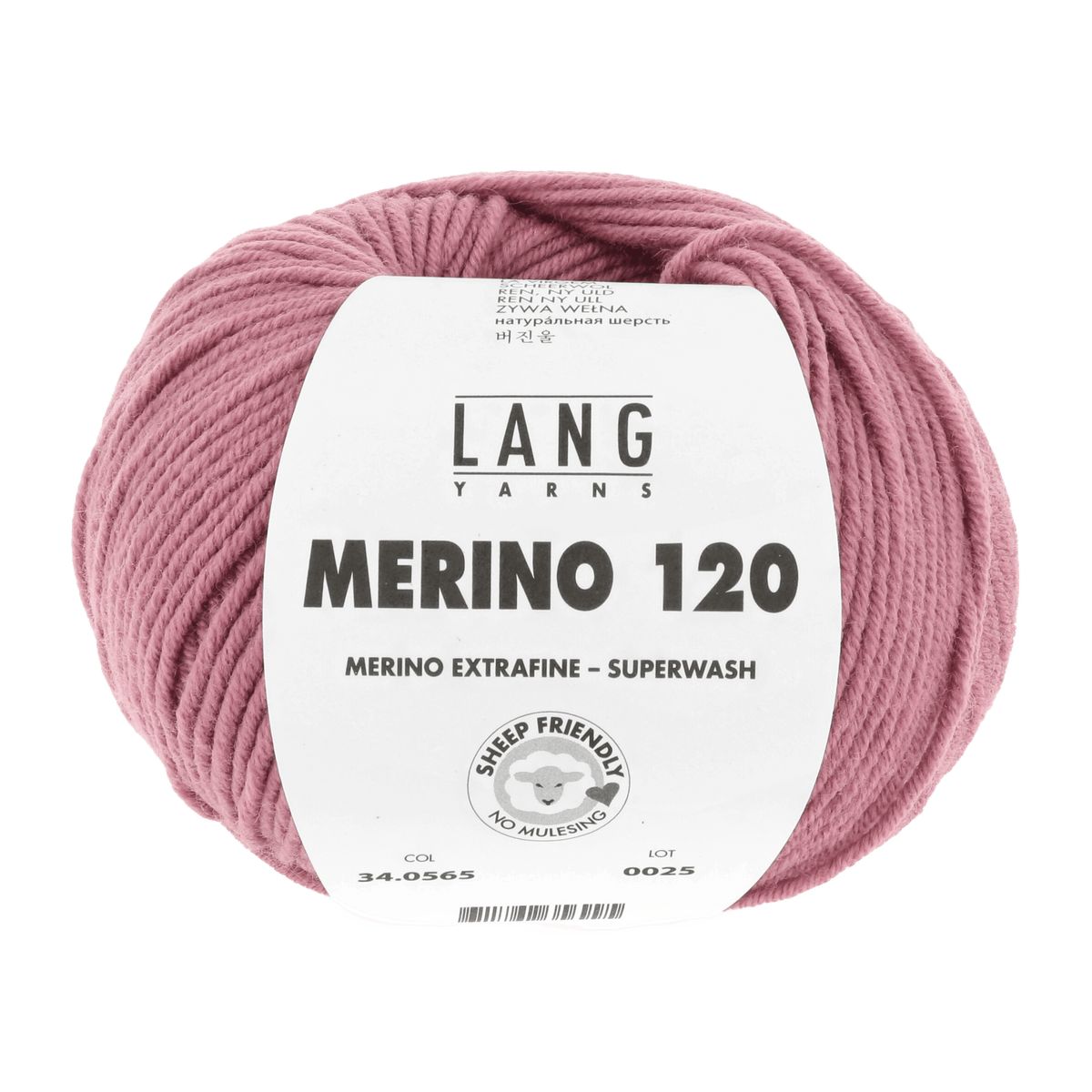 LANGYARNS Knitting Pattern one size - 14 balls / pomegranate 34.0565 ADRIANA Sweater Pattern Bundle in Merino 120 by LANGYARNS | Fatto a Mano 286-033