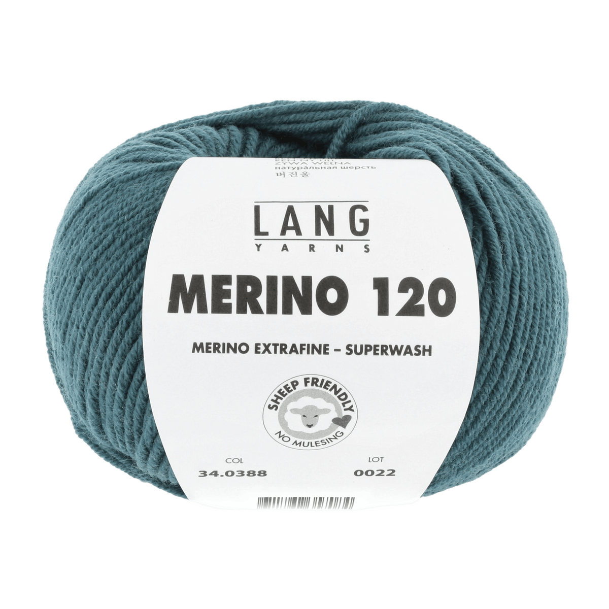 LANGYARNS Knitting Pattern Small - 10 balls / petrol 34.0388 Ladies' sweater Pattern Bundle in MERINO 120 by LANGYARNS | Punto 55-004