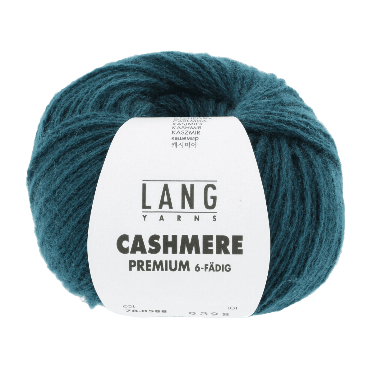 LANGYARNS Knitting Pattern Small - 10 balls / petrol 78.0588 CASEY Unisex slipover Pattern Bundle in CASHMERE PREMIUM by LANGYARNS | Punto 78-012
