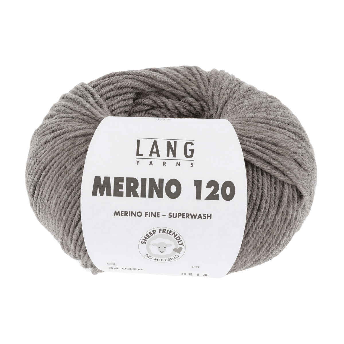 LANGYARNS Knitting Pattern Small - 13 balls / dark beige mélange 34.0326 COREY Cardigan Pattern Bundle in Merino 120 by LANGYARNS | Fatto a Mano 282-048