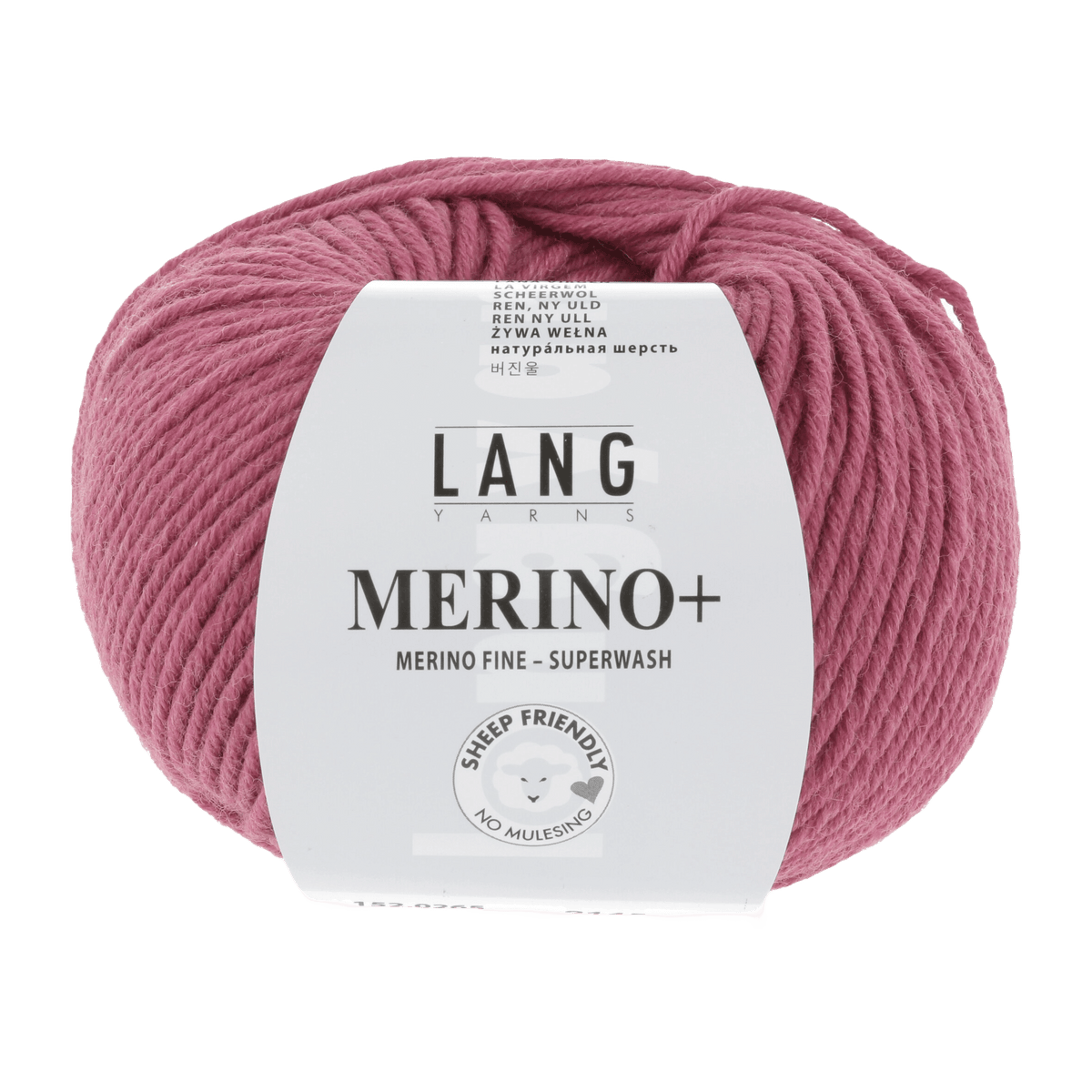 LANGYARNS Knitting Pattern Small - 13 balls / raspberry mélange 152.0265 Sweater Pattern Bundle in Merino+ by LANGYARNS | Punto 55-002