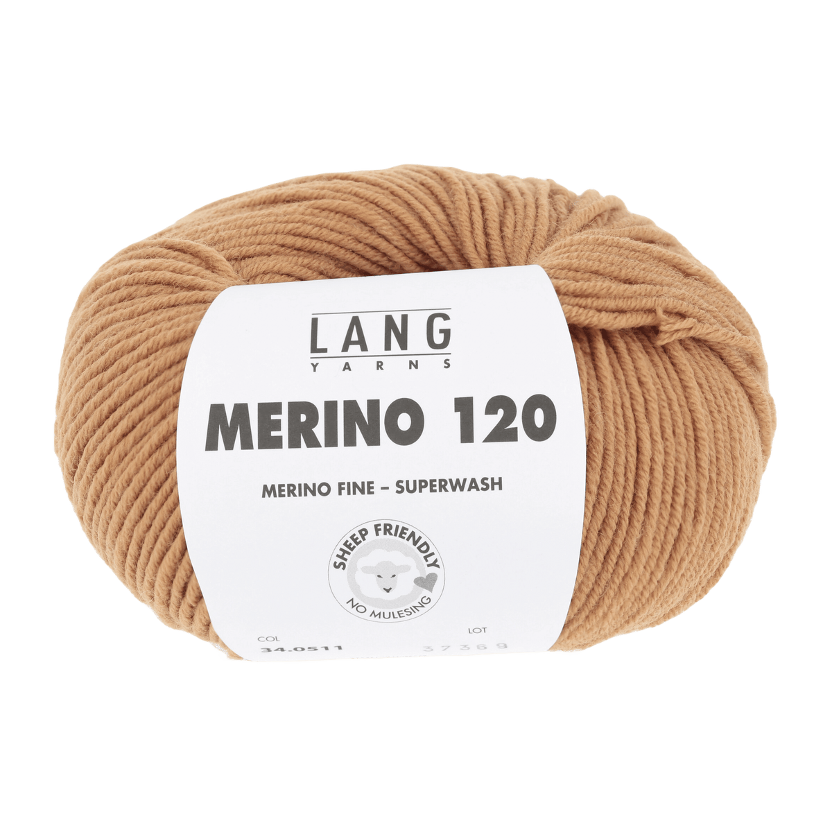 LANGYARNS Knitting Pattern Small - 15 balls / cognac 34.0511 Zip-front jacket Pattern Bundle in MERINO 120 by LANGYARNS | Punto 55-009