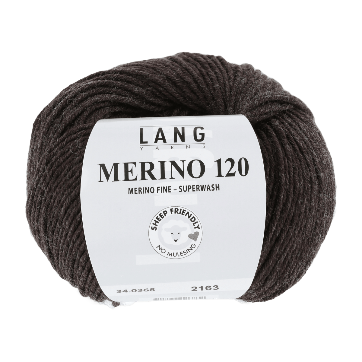 LANGYARNS Knitting Pattern Small - 15 balls / dark brown mélange 34.0368 Men's sweater Pattern Bundle in MERINO 120 by LANGYARNS | Punto 55-003