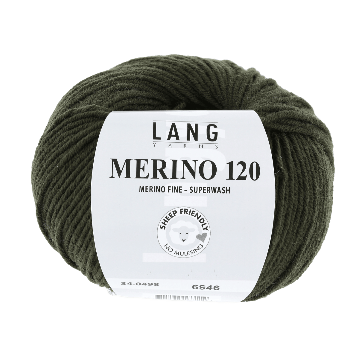 LANGYARNS Knitting Pattern Small - 15 balls / loden green 34.0498 Zip-front jacket Pattern Bundle in MERINO 120 by LANGYARNS | Punto 55-009