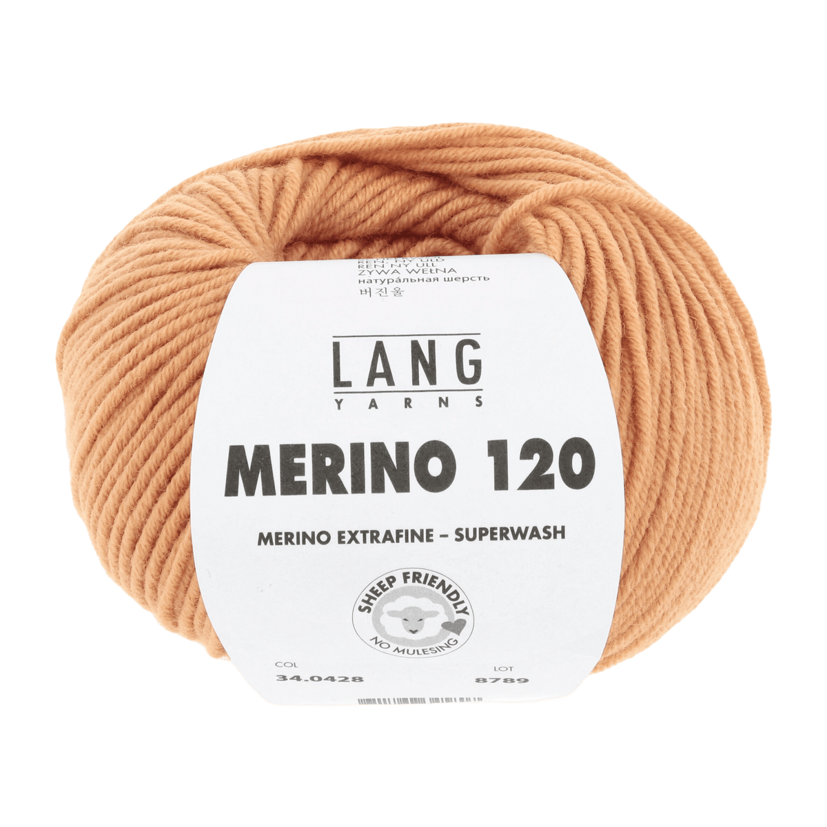 LANGYARNS Knitting Pattern Small - 15 balls / mango 34.0428 Men's sweater Pattern Bundle in MERINO 120 by LANGYARNS | Punto 55-003