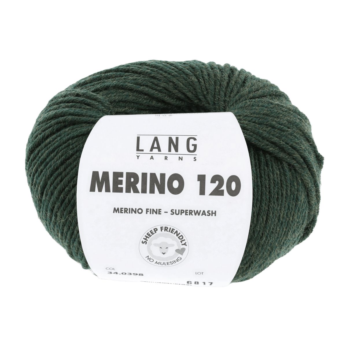 LANGYARNS Knitting Pattern Small - 15 balls / olive chante claire 34.0398 Zip-front jacket Pattern Bundle in MERINO 120 by LANGYARNS | Punto 55-009