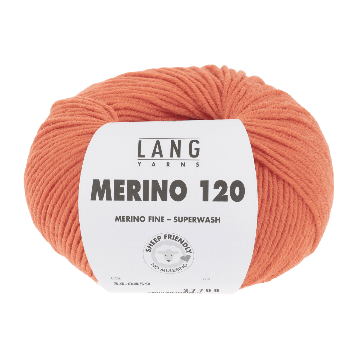 LANGYARNS Knitting Pattern Small - 15 balls / orange 34.0459 Zip-front jacket Pattern Bundle in MERINO 120 by LANGYARNS | Punto 55-009