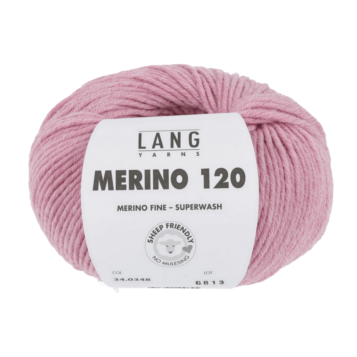LANGYARNS Knitting Pattern Small - 15 balls / rose mélange 34.0348 Men's sweater Pattern Bundle in MERINO 120 by LANGYARNS | Punto 55-003