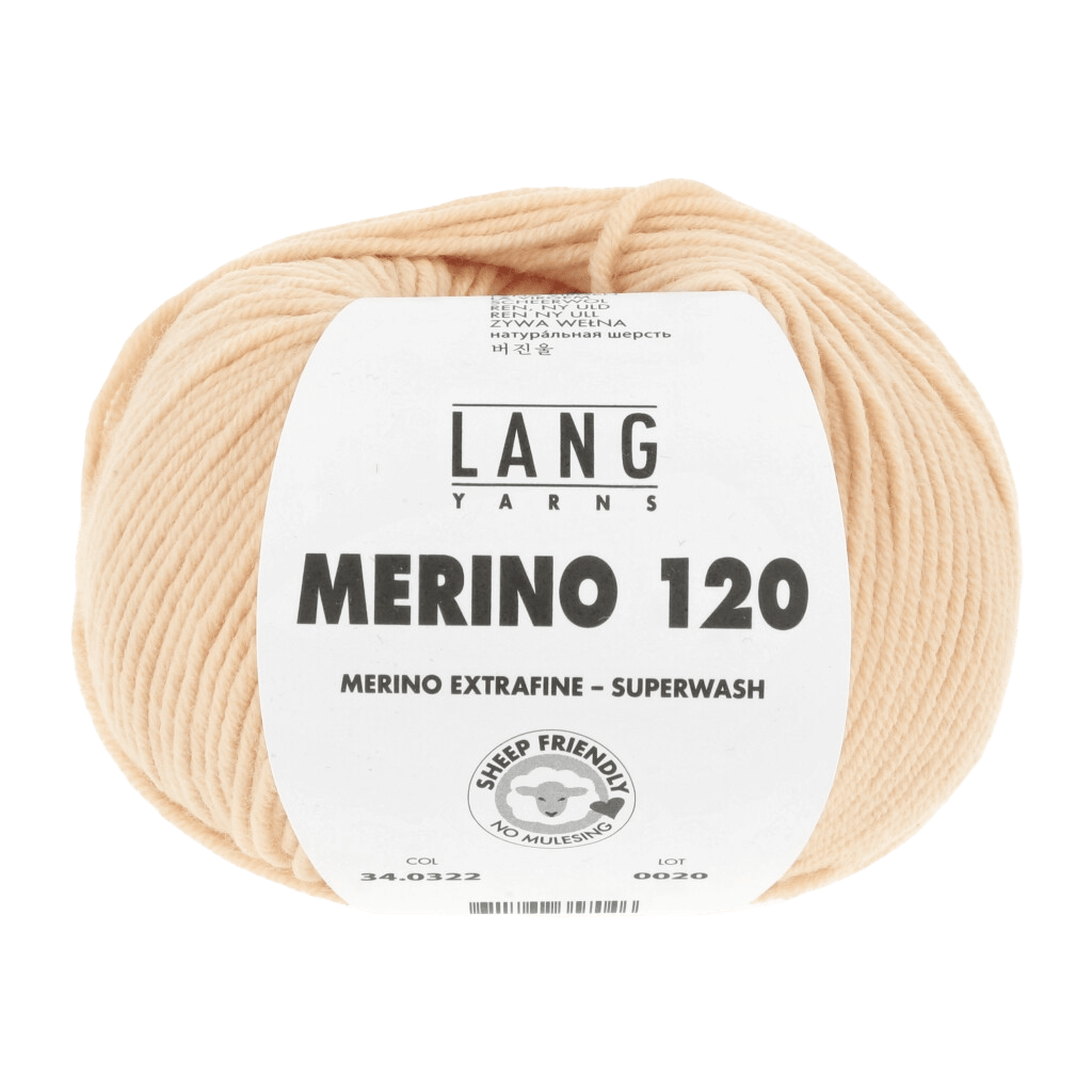 LANGYARNS Knitting Pattern Small - 15 balls / sand 34.0322 Zip-front jacket Pattern Bundle in MERINO 120 by LANGYARNS | Punto 55-009