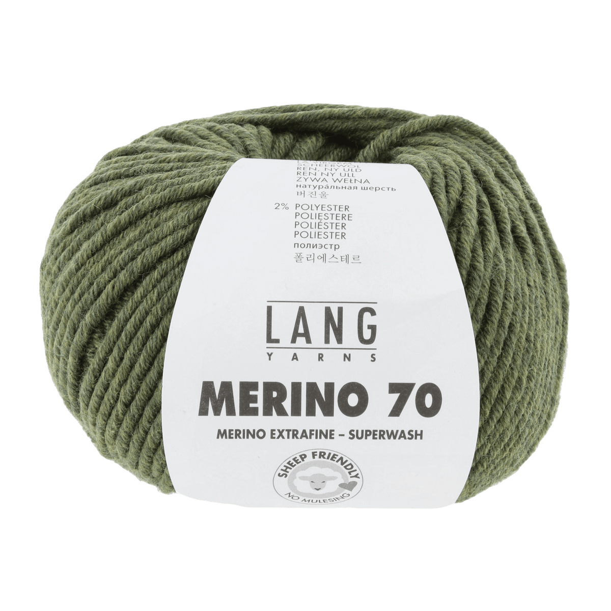 LANGYARNS Knitting Pattern Small - 17 balls / dark olive mélange 733.0398 Sweater Pattern Bundle in MERINO 70 by LANGYARNS | Punto 55-005