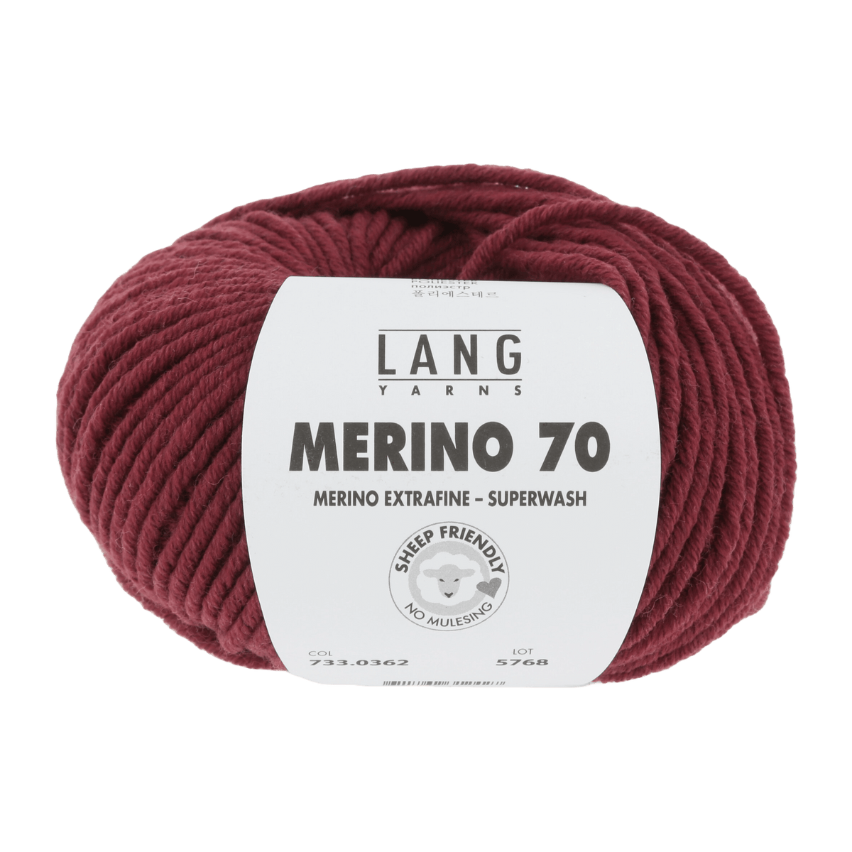 LANGYARNS Knitting Pattern Small - 17 balls / dark red mélange 733.0362 Sweater Pattern Bundle in MERINO 70 by LANGYARNS | Punto 55-005
