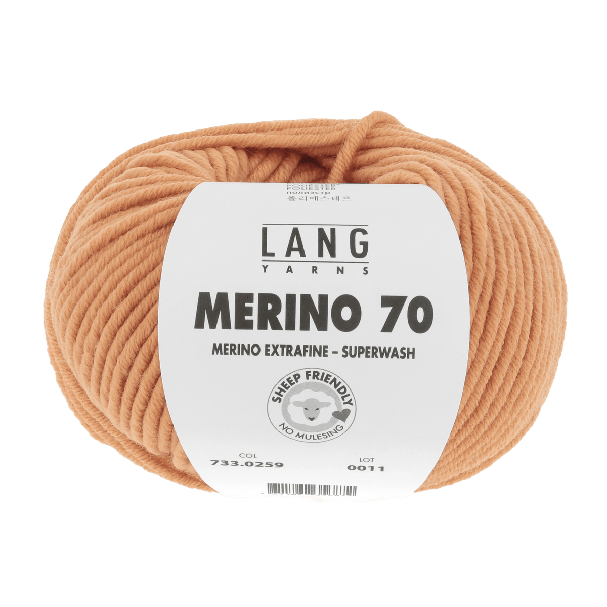 LANGYARNS Knitting Pattern Small - 17 balls / tangerine 733.0259 Sweater Pattern Bundle in MERINO 70 by LANGYARNS | Punto 55-005