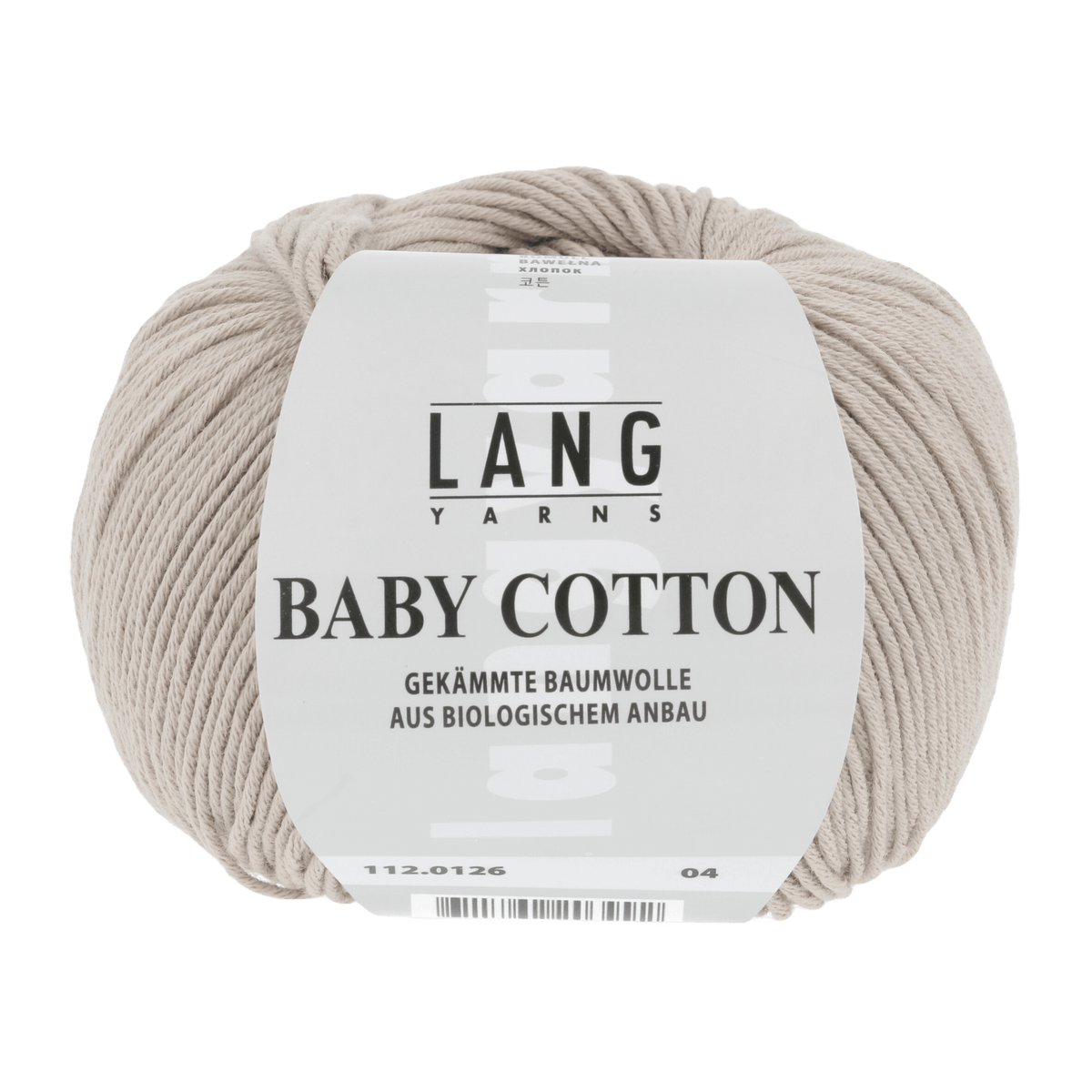 LANGYARNS Knitting Pattern Small - 7 balls / BEIGE 112.0126 BIRGITTA Top down sweater Pattern Bundle in Baby Cotton by LANGYARNS | Punto 92-006