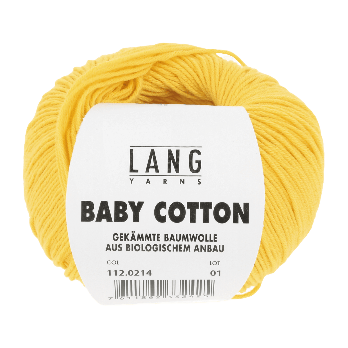 LANGYARNS Knitting Pattern Small - 7 balls / LEMON YELLOW 112.0214 BIRGITTA Top down sweater Pattern Bundle in Baby Cotton by LANGYARNS | Punto 92-006