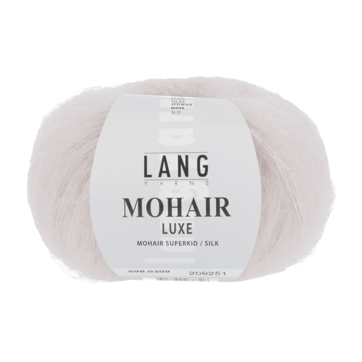 LANGYARNS Knitting Pattern Small - 8 balls / rosé 698.0309 TEMPERANCE Top Down Sweater Pattern Bundle in Mohair Luxe by LANGYARNS | Fatto a Mano 286-039