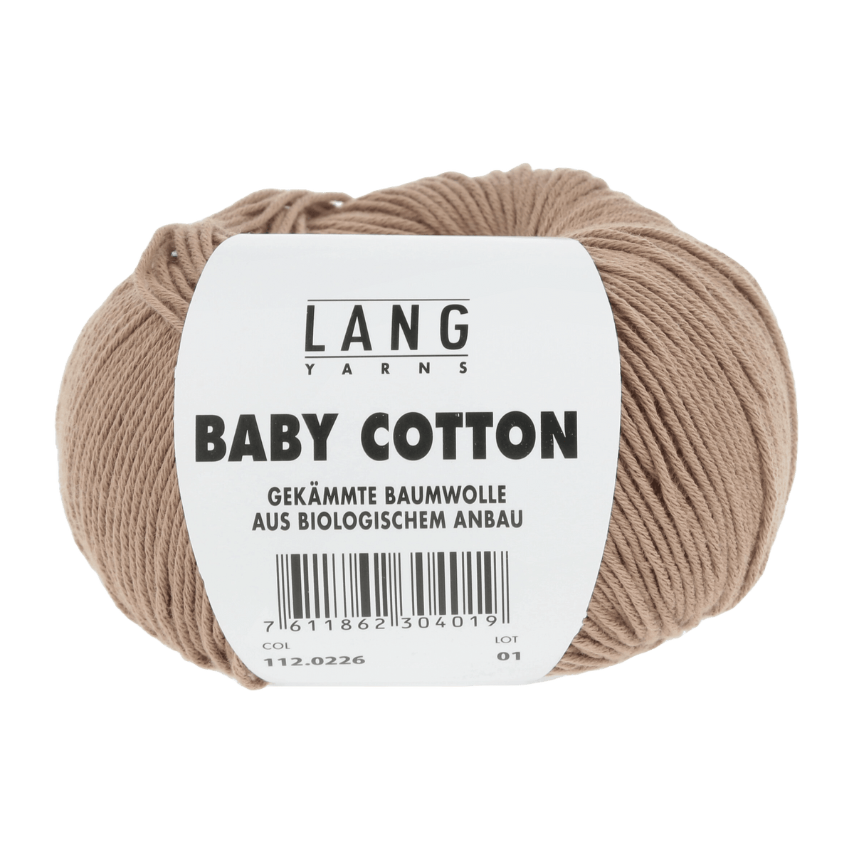 LANGYARNS Knitting Pattern Small-Medium - 10 balls / CHOCOLATE CREAM 112.0226 DOROTHE Cardigan Pattern Bundle in Baby Cotton by LANGYARNS | Fatto a Mano 284-059