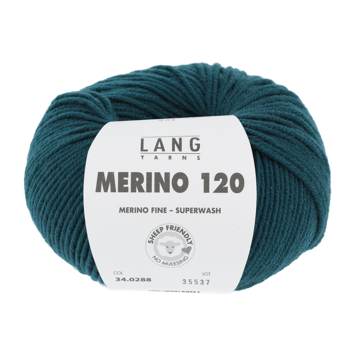 LANGYARNS Knitting Pattern Small-Medium - 14 balls / dark petrol 34.0288 Roll-neck pullover Pattern Bundle in MERINO 120 by LANGYARNS | Punto 55-011