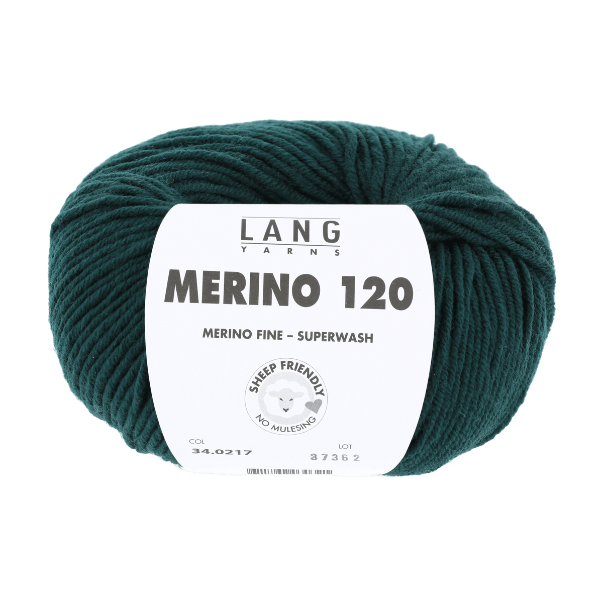 LANGYARNS Knitting Pattern Small-Medium - 14 balls / fir 34.0217 Roll-neck pullover Pattern Bundle in MERINO 120 by LANGYARNS | Punto 55-011