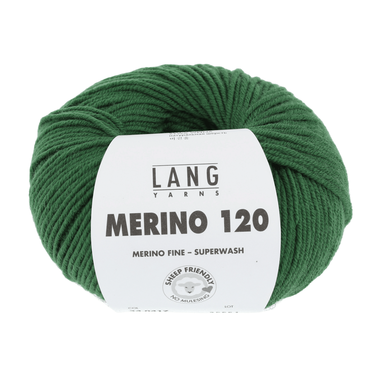 LANGYARNS Knitting Pattern Small-Medium - 14 balls / green 34.0417 Roll-neck pullover Pattern Bundle in MERINO 120 by LANGYARNS | Punto 55-011