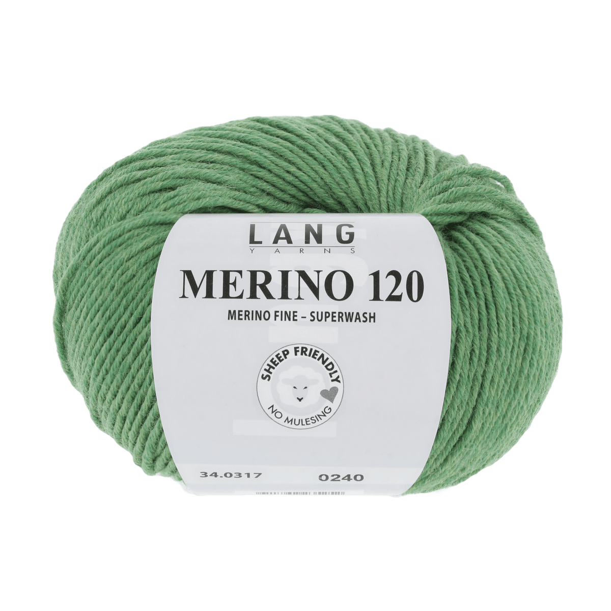 LANGYARNS Knitting Pattern Small-Medium - 14 balls / green mélange 34.0317 Roll-neck pullover Pattern Bundle in MERINO 120 by LANGYARNS | Punto 55-011