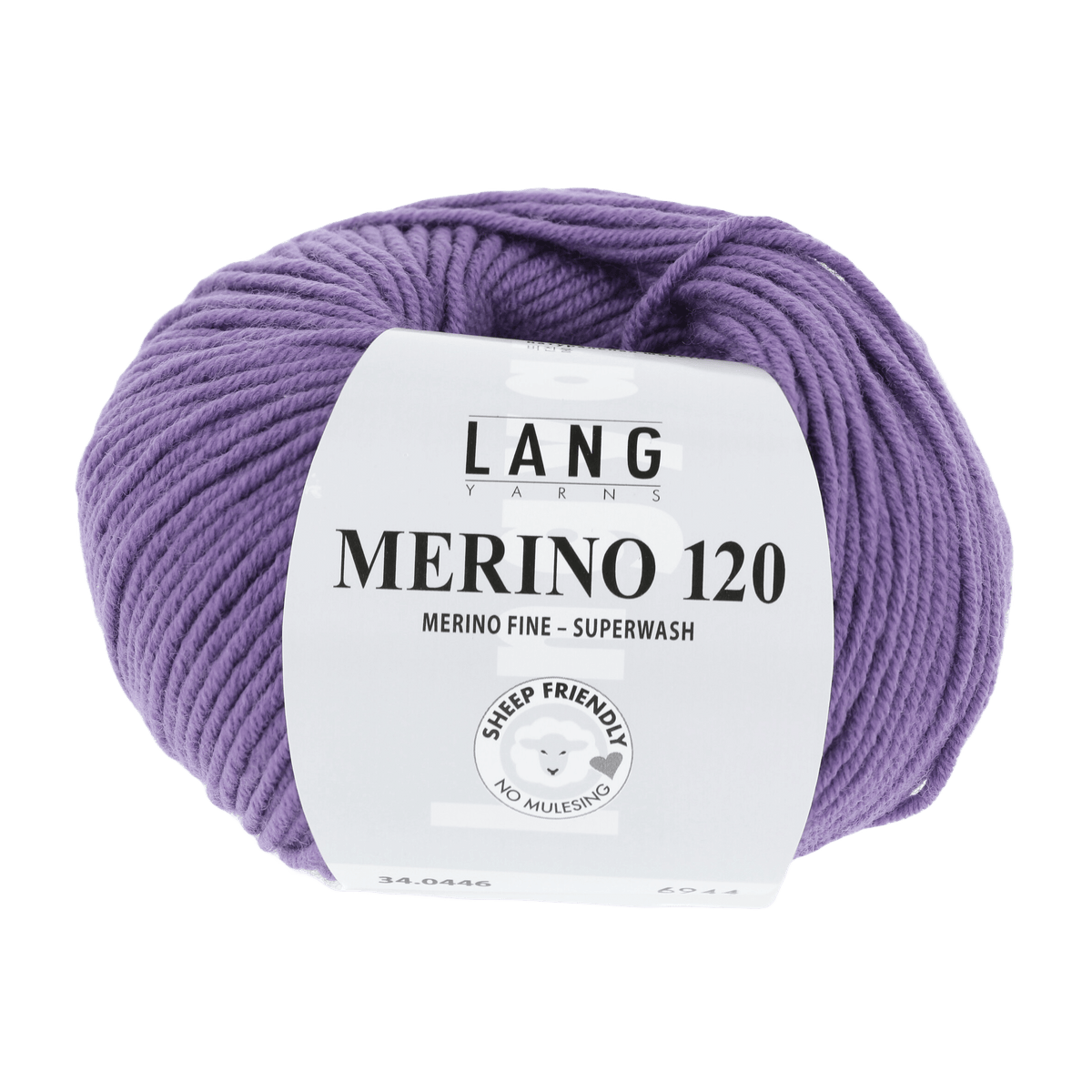 LANGYARNS Knitting Pattern Small-Medium - 14 balls / lilac 34.0446 Roll-neck pullover Pattern Bundle in MERINO 120 by LANGYARNS | Punto 55-011