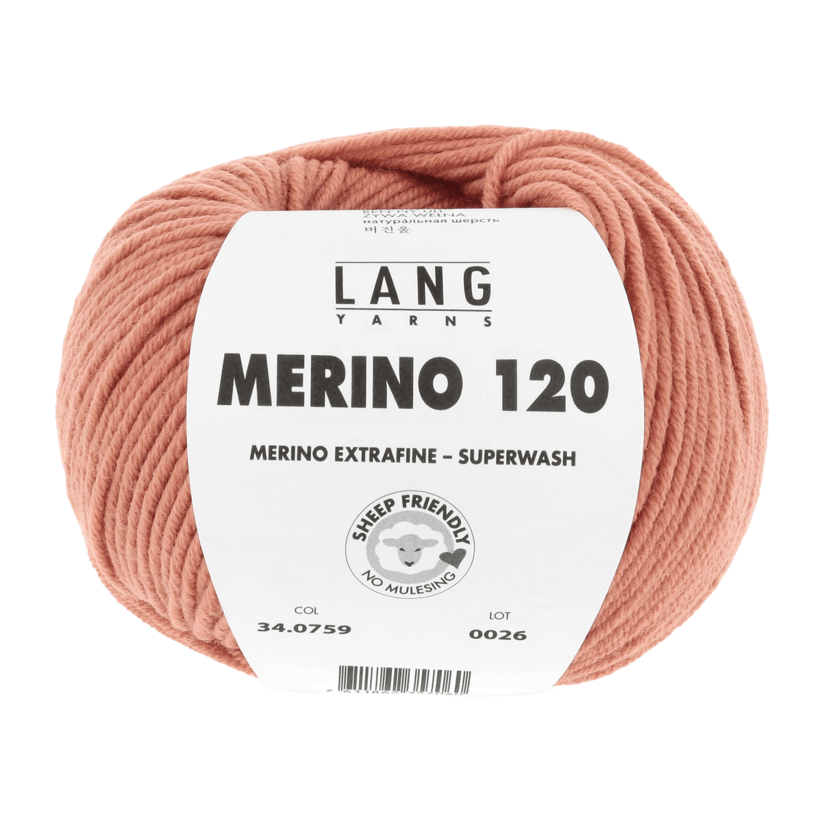 LANGYARNS Knitting Pattern Small-Medium - 14 balls / mandarin 34.0759 SIA Unisex Cardigan Pattern Bundle in Merino 120 by LANGYARNS | Fatto a Mano 286-080