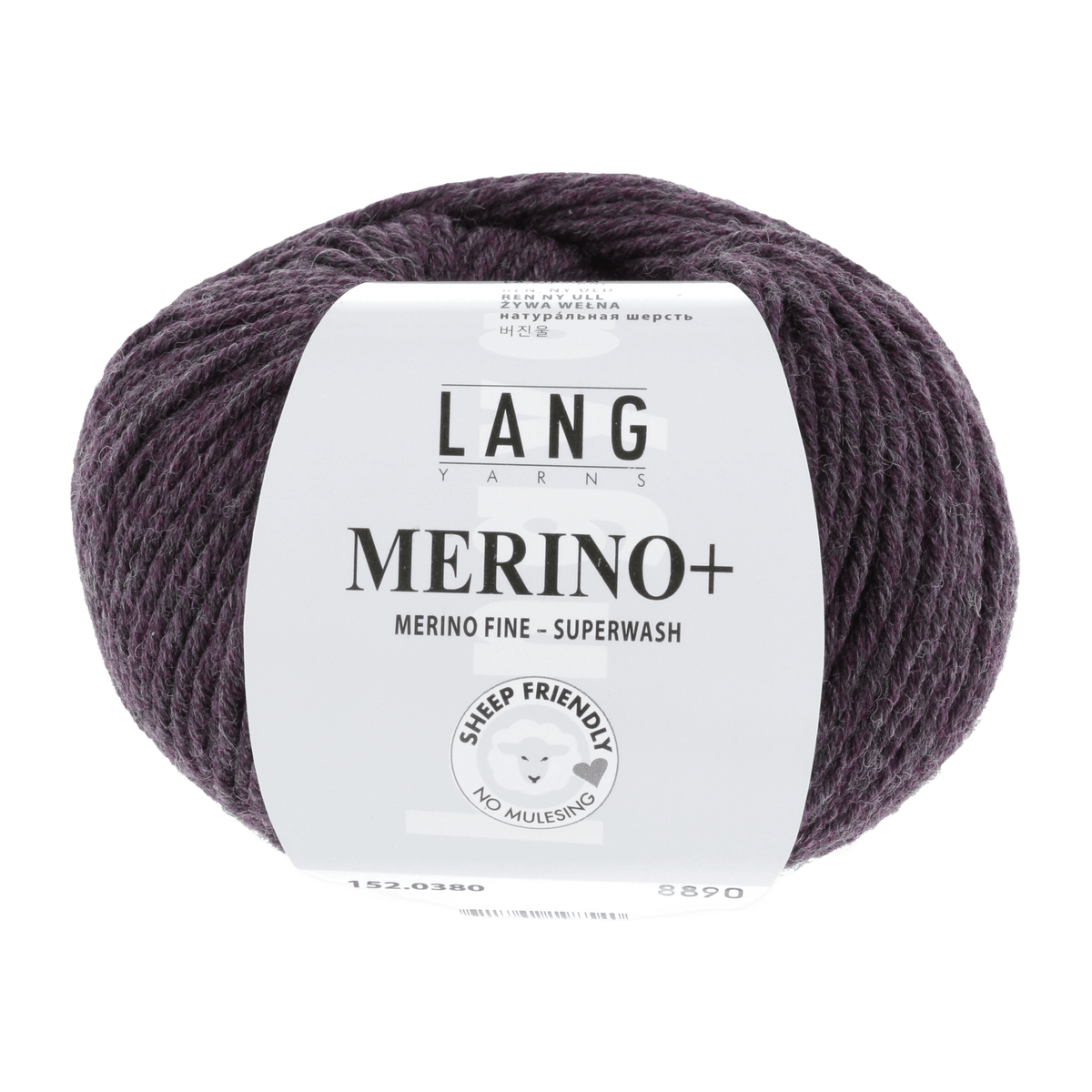 LANGYARNS Knitting Pattern Small-Medium - 16 balls / eggplant mélange 152.0380 CAMERON Unisex sweater Pattern Bundle in MerinoPlus by LANGYARNS | Fatto a Mano 286-031