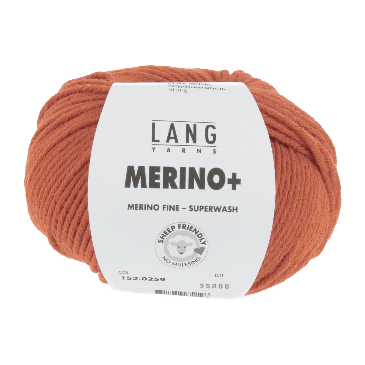 LANGYARNS Knitting Pattern Small-Medium - 16 balls / tangarine 152.0259 CAMERON Unisex sweater Pattern Bundle in MerinoPlus by LANGYARNS | Fatto a Mano 286-031