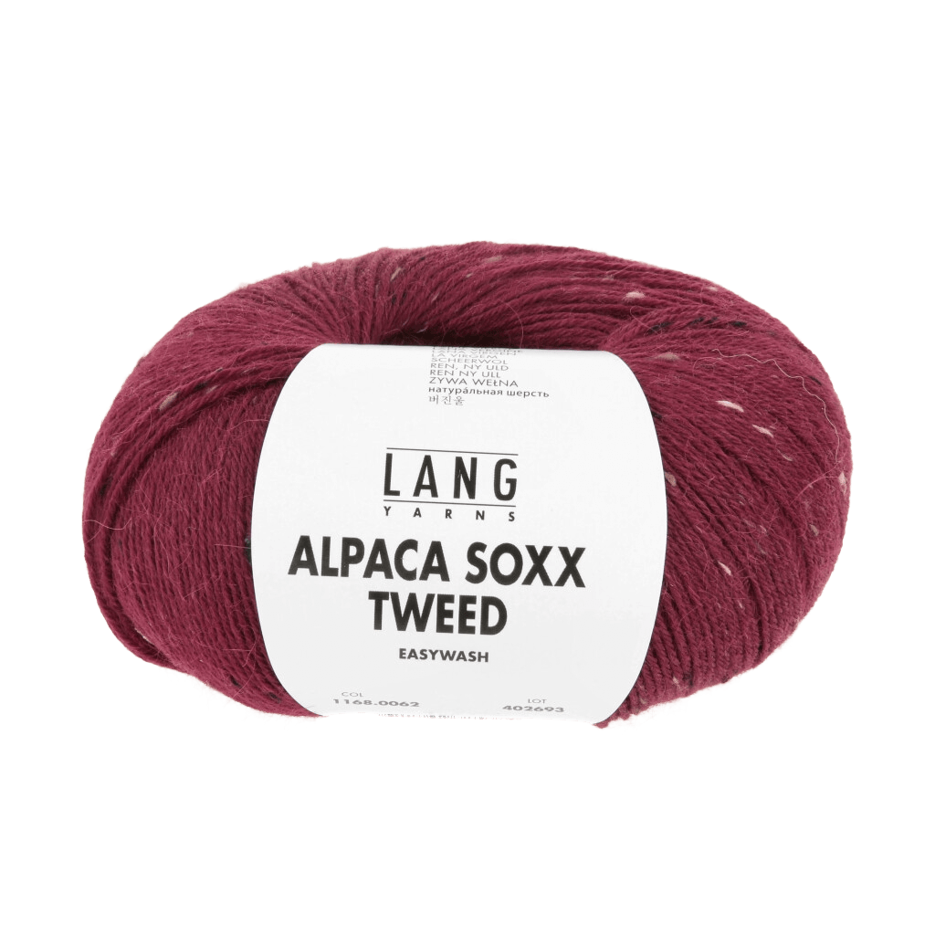 LANGYARNS Luxury Yarns Wine Red LANGYARNS | Alpaca Soxx Tweed | Sock Yarn | 1168