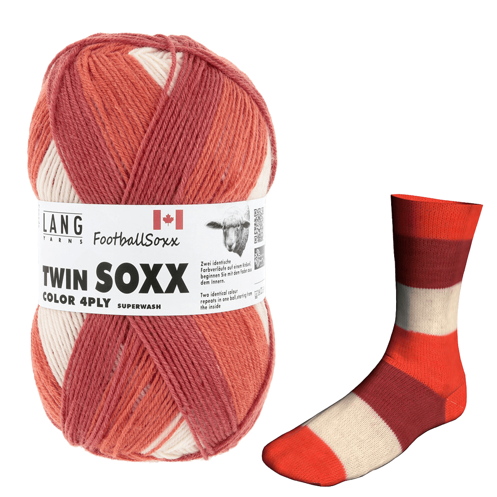 LANGYARNS Sock Yarn Canada LANGYARNS | Twin Soxx World Cup | 4 PLY | 909