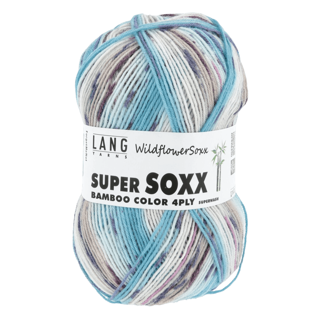 LANGYARNS Sock Yarn Forget Me Not LANGYARNS | Super Soxx Bamboo Colour - Wild Flower Soxx | 4 Ply | 641