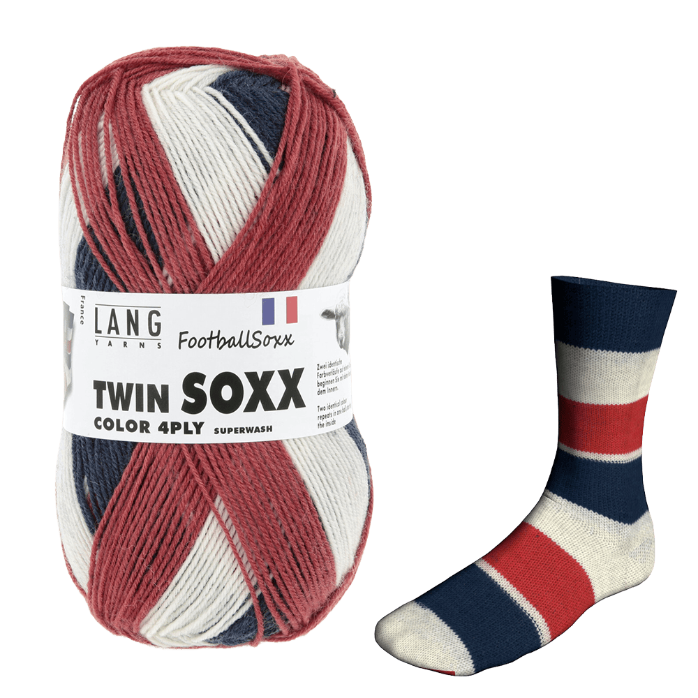LANGYARNS Sock Yarn France LANGYARNS | Twin Soxx World Cup | 4 PLY | 909