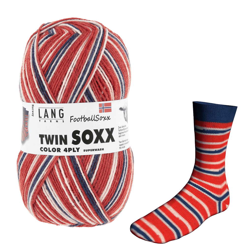 LANGYARNS Sock Yarn Norway LANGYARNS | Twin Soxx World Cup | 4 PLY | 909