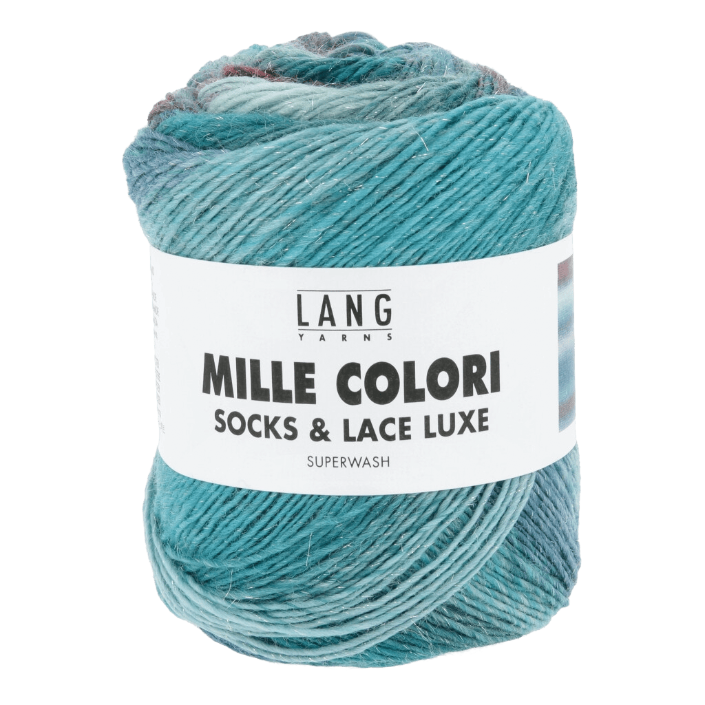 LANGYARNS Sock Yarn Petrol / Light Turquoise / Emerald LANGYARNS | Mille Colori Socks & Lace Luxe | 4 Ply | 859
