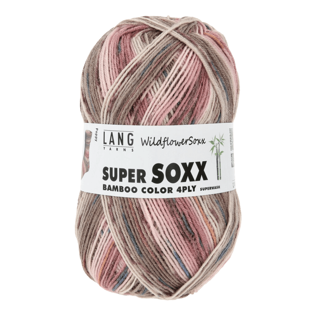 LANGYARNS Sock Yarn Poppy LANGYARNS | Super Soxx Bamboo Colour - Wild Flower Soxx | 4 Ply | 641