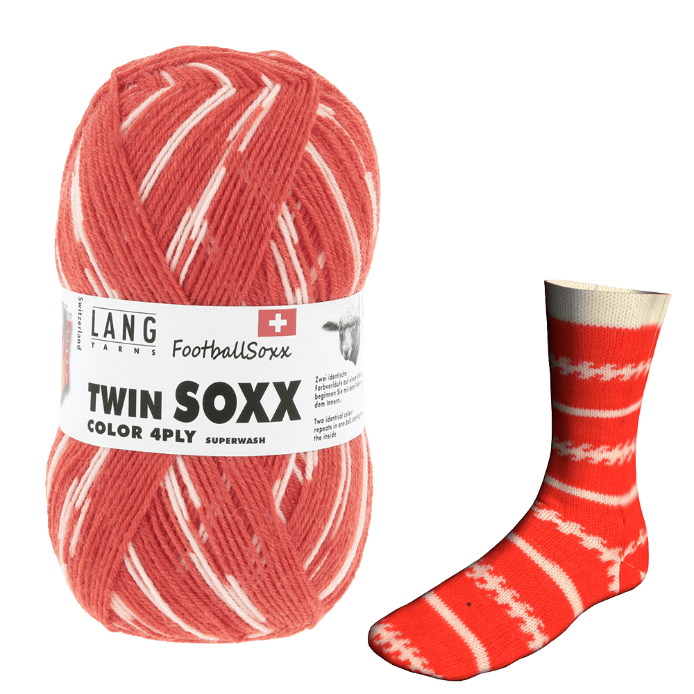 LANGYARNS Sock Yarn Switzerland LANGYARNS | Twin Soxx World Cup | 4 PLY | 909