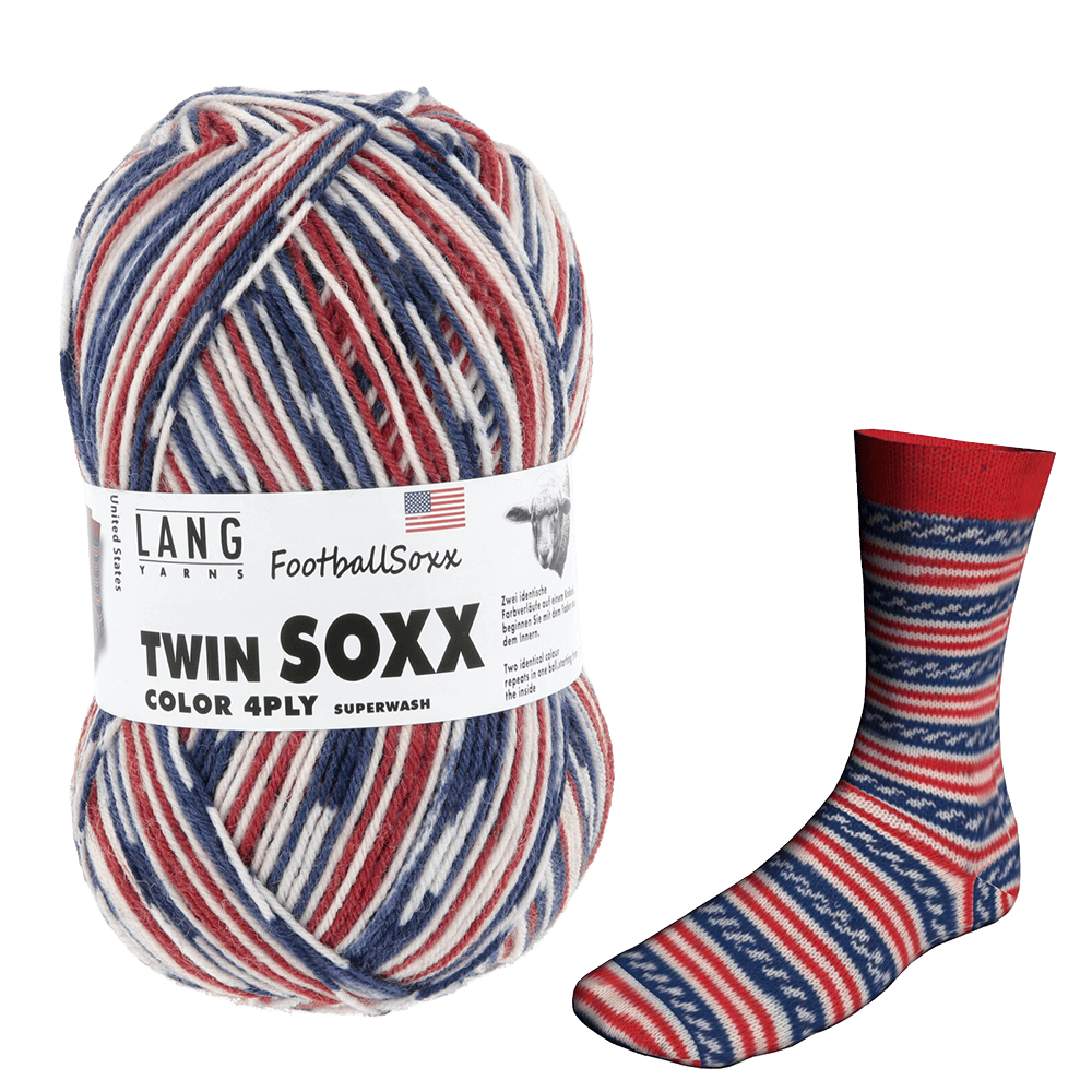 LANGYARNS Sock Yarn USA LANGYARNS | Twin Soxx World Cup | 4 PLY | 909