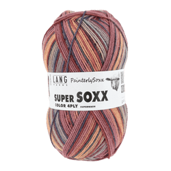 LANGYARNS Sock Yarn Vermilion LANGYARNS | Super Soxx Colour - Painterly Soxx | 4 Ply | 901