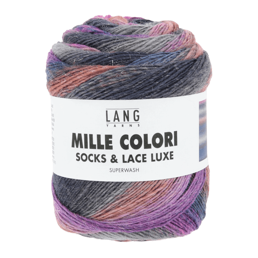 LANGYARNS Sock Yarn Violet / Grey / Cyclamen LANGYARNS | Mille Colori Socks & Lace Luxe | 4 Ply | 859