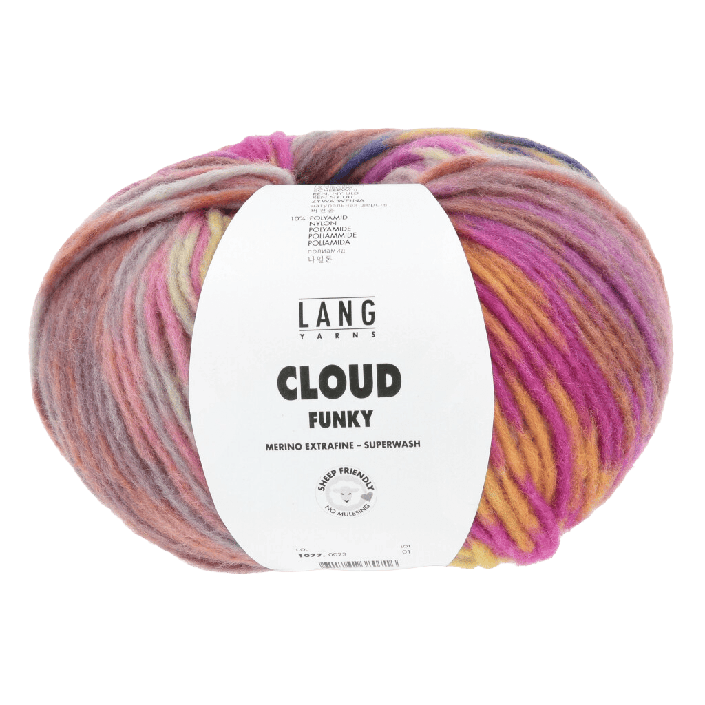 LANGYARNS Yarn Melon / Marine / Yellow / Mauve LANGYARNS | Cloud Funky | Chunky | 1077