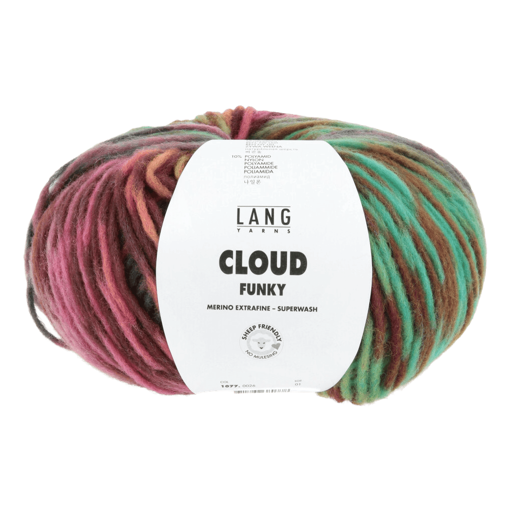 LANGYARNS Yarn Turquoise / Lavender / Rose / Green LANGYARNS | Cloud Funky | Chunky | 1077